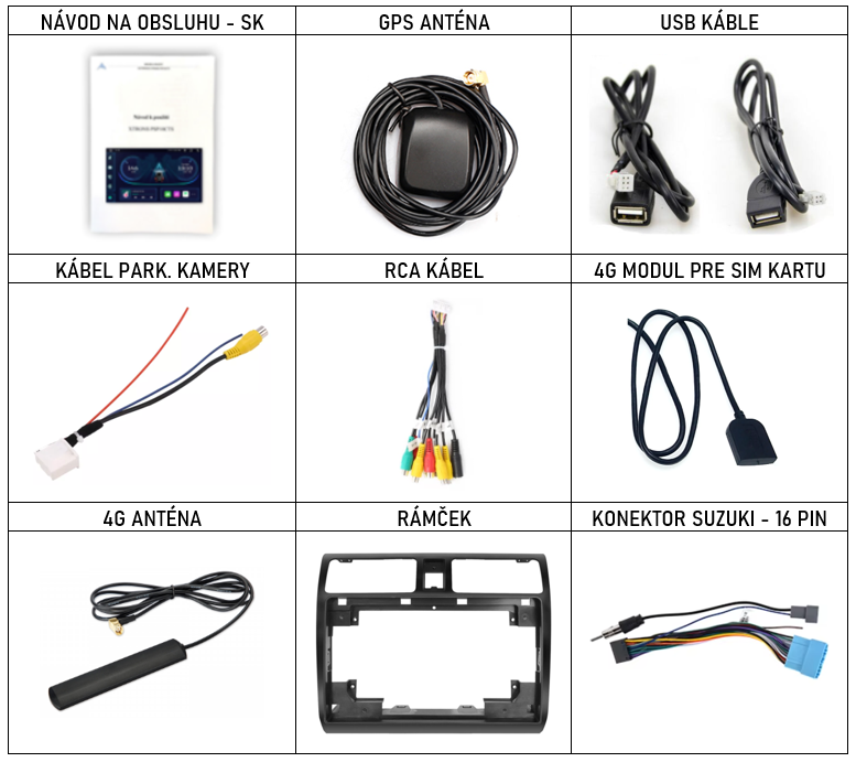 SK Prislusenstvo pre autorádio Xtrons IAP st pre Suzuki Swift s CarPlay AndroidAuto - evtech.sk
